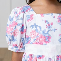 Hope & Henry Toddler Girls Heirloom Short Sleeve Puff Party Dress
