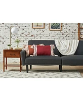 14" x 22" Neil Garnet Woven Lumbar Accent Throw Pillow