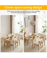 Slickblue Dining Table and Chair Set with 1 Table and 4 Chairs for Stylish and Functional Dining Space