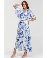 Pietro Brunelli Maternity Maternity Flared Sleeve Maxi V-Neck Valentina Dress