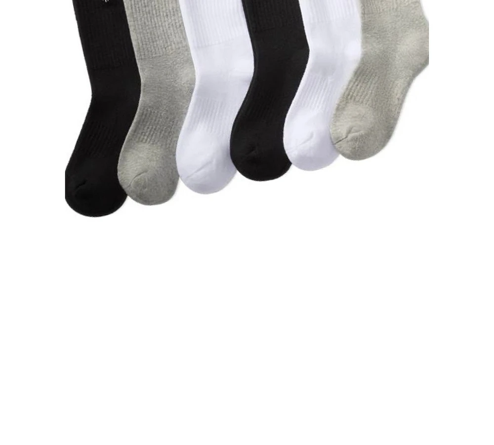 Polo Ralph Lauren Little & Big Boys Solid Crew Socks, 6-Pack