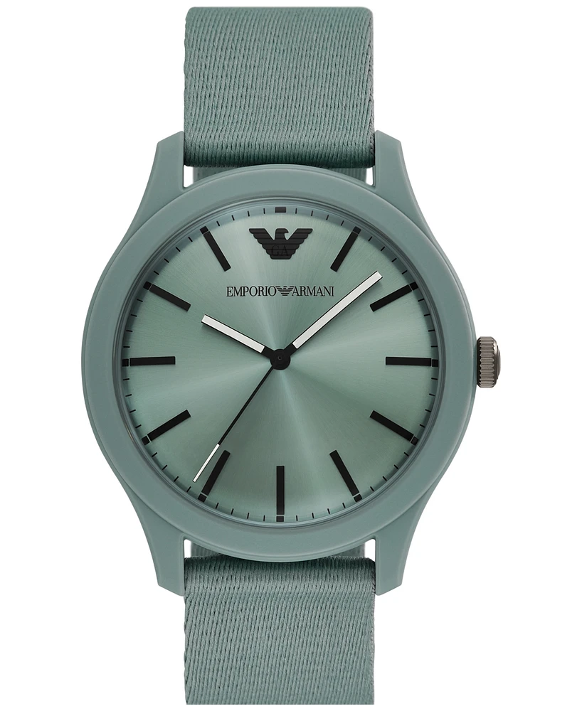 Emporio Armani Men's Green Tide Ocean Material Strap Watch 45mm