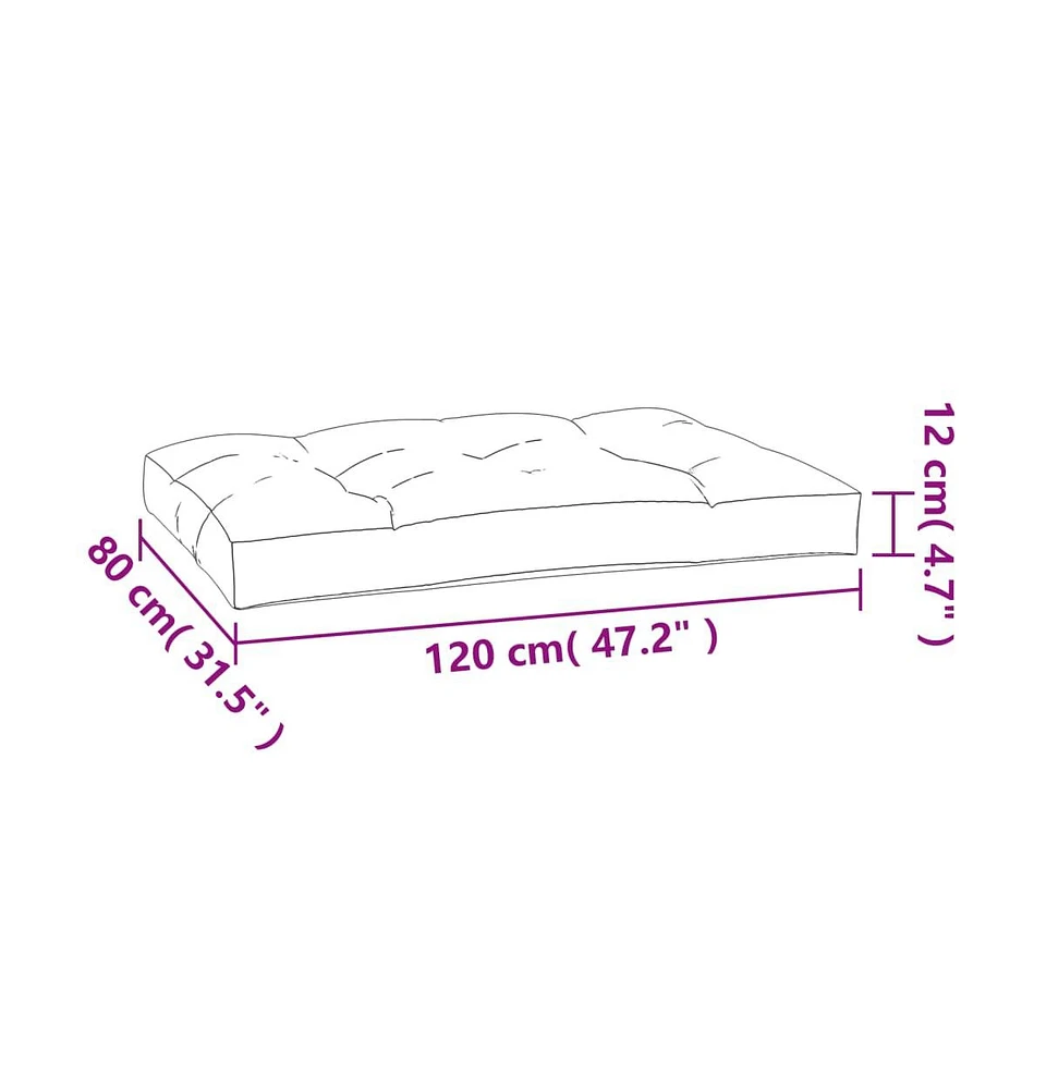 Pallet Cushion Red Check Pattern 47.2"x31.5"x4.7" Fabric
