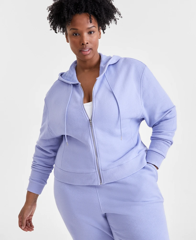 Id Ideology Plus Soft Touch Full-Zip Hoodie, Exclusively at Macy's