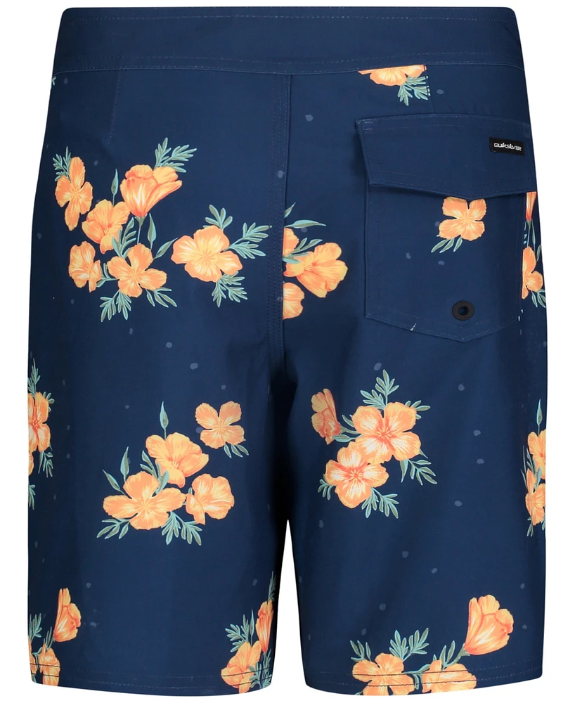 Quiksilver Big Boys Island Floral Printed Water-Repellent Board Shorts