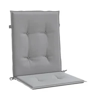 Garden Lowback Chair Cushions 6 pcs Gray 39.4"x19.7"x1.2" Oxford Fabric