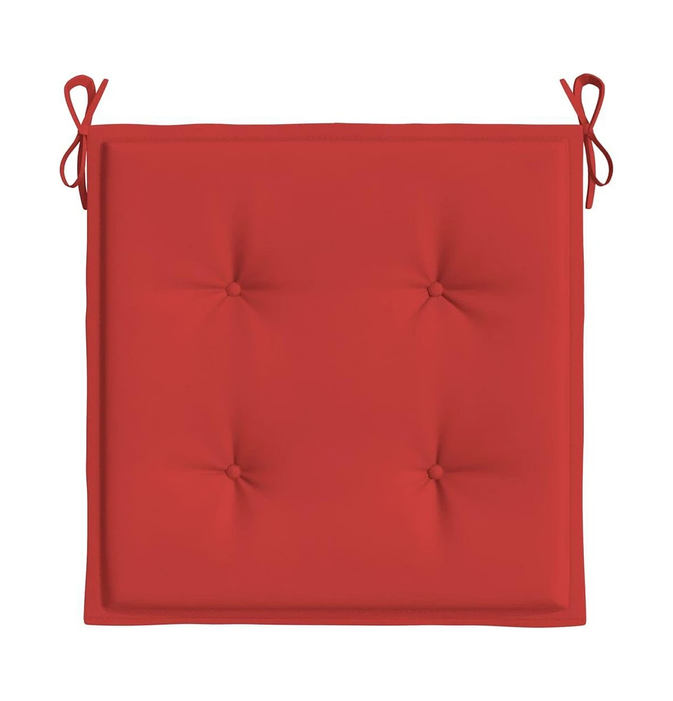Garden Chair Cushions 4 pcs Red 19.7"x19.7"x1.6" Oxford Fabric
