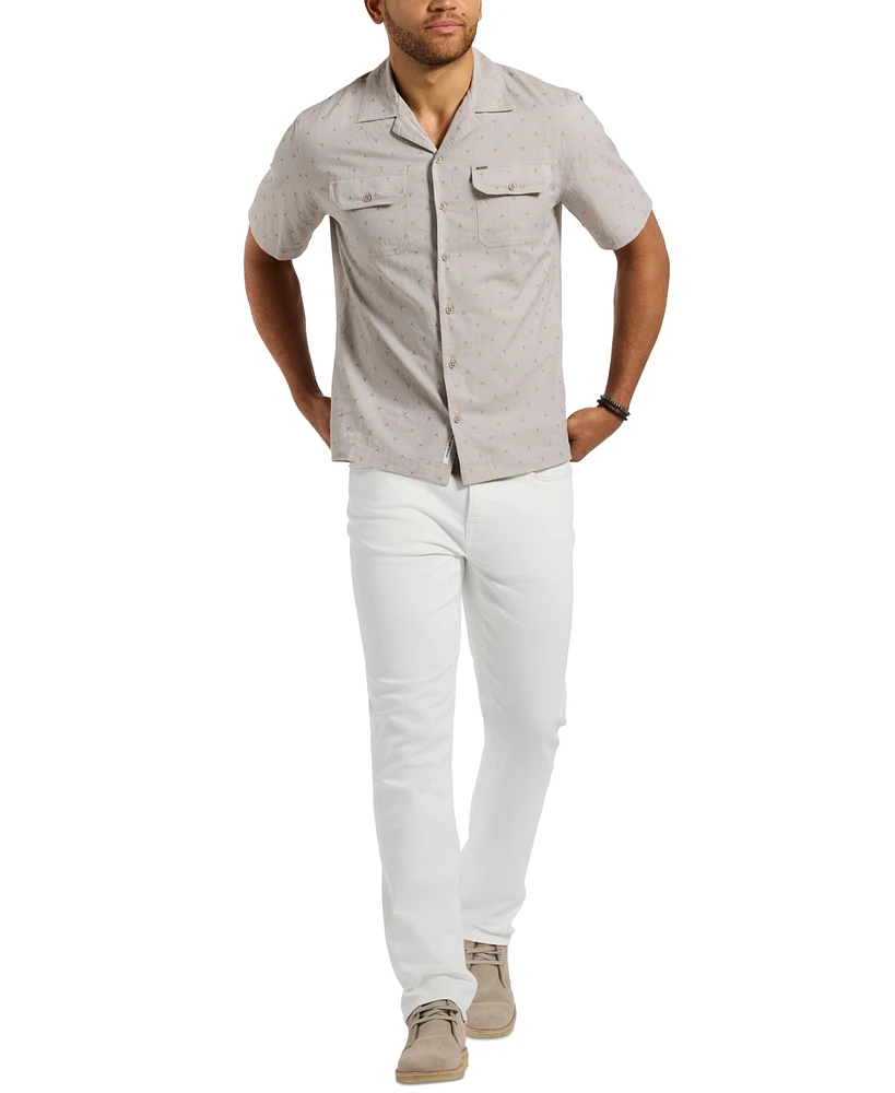 Men's Salaman Relaxed-Fit Printed Button-Down Shirt