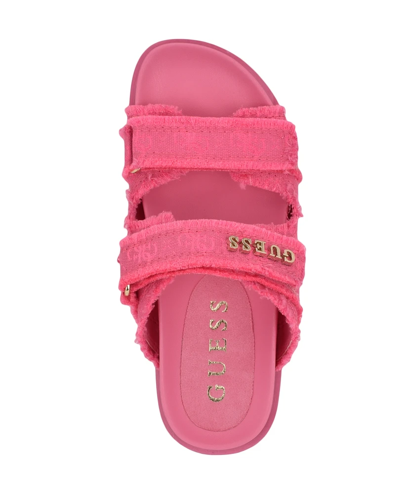 Guess Women's Fabulon Two Strap Sporty Footbed Sandals