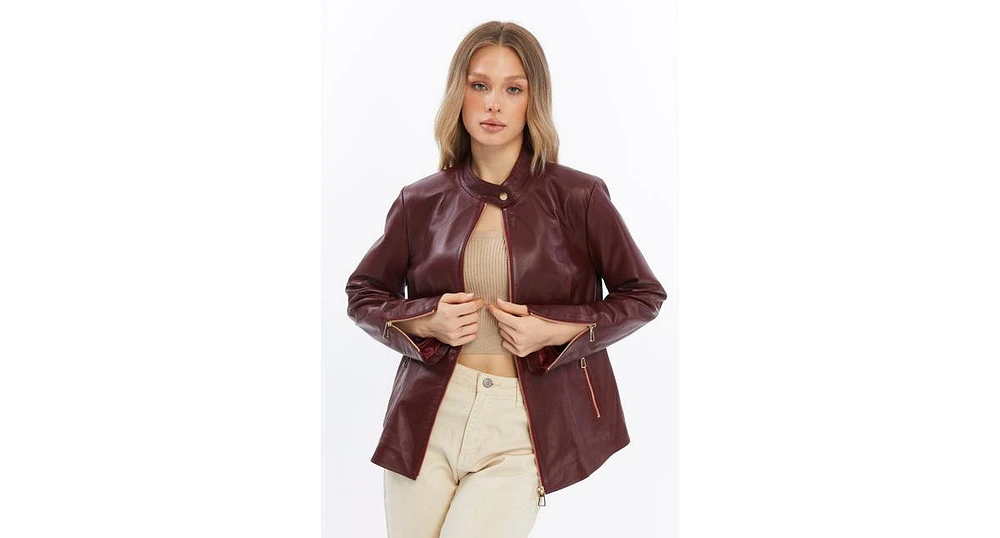 Furniq Uk Women's Leather Jacket