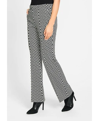 Olsen Women's Mona Fit Slim Pattern Knit Pant