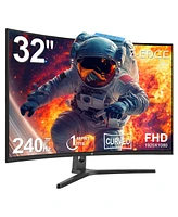 Z-edge 32 inch 1080P Full Hd 1920 x 1080 240 Hz 1 ms Curved Gaming Monitor, FreeSync, Hdmi + Dp, Supports Wall Mount
