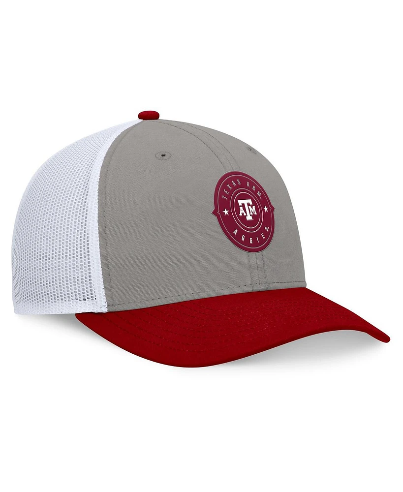 Top of the World Men's Gray/Maroon Texas A M Aggies Rob Trucker Adjustable Hat