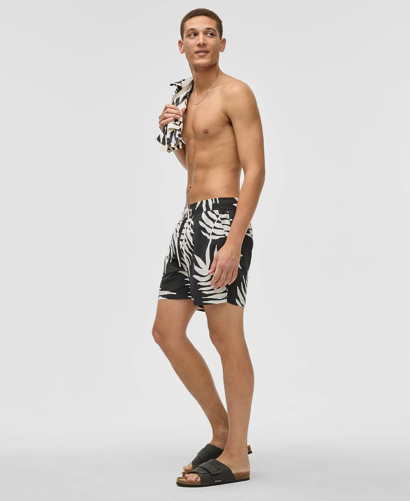 Mode of One Men's Large Palm Regular-Fit Printed 5" Swim Trunks, Exclusively at Macy's