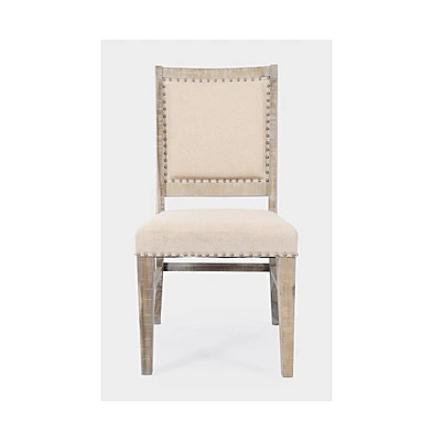 Fairview Transitional Solid Wood Upholstered Side Chair (Set of 2)