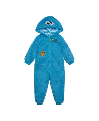 Sesame Street Toddler Boys Cozy Sherpa Zip Up Cosplay Costume Coverall Newborn to (Newborn