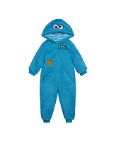 Sesame Street Toddler Boys Cozy Sherpa Zip Up Cosplay Costume Coverall Newborn to (Newborn