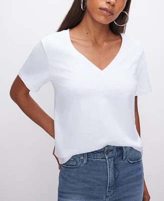 Good American Women's Heritage V-Neck Short-Sleeve T-Shirt