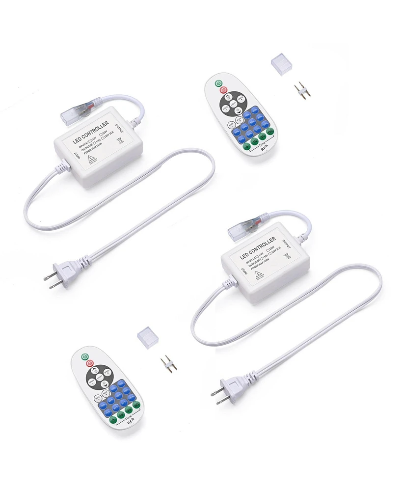 DELight Del-CON01 2 Pack Controller with 23-Key Remote for Neon Lights Models Del-D50W, Del-D100W