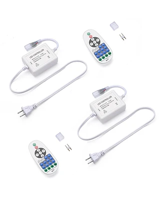 DELight Del-CON01 2 Pack Controller with 23-Key Remote for Neon Lights Models Del-D50W, Del-D100W