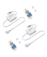 DELight Del-CON01 2 Pack Controller with 23-Key Remote for Neon Lights Models Del-D50W, Del-D100W
