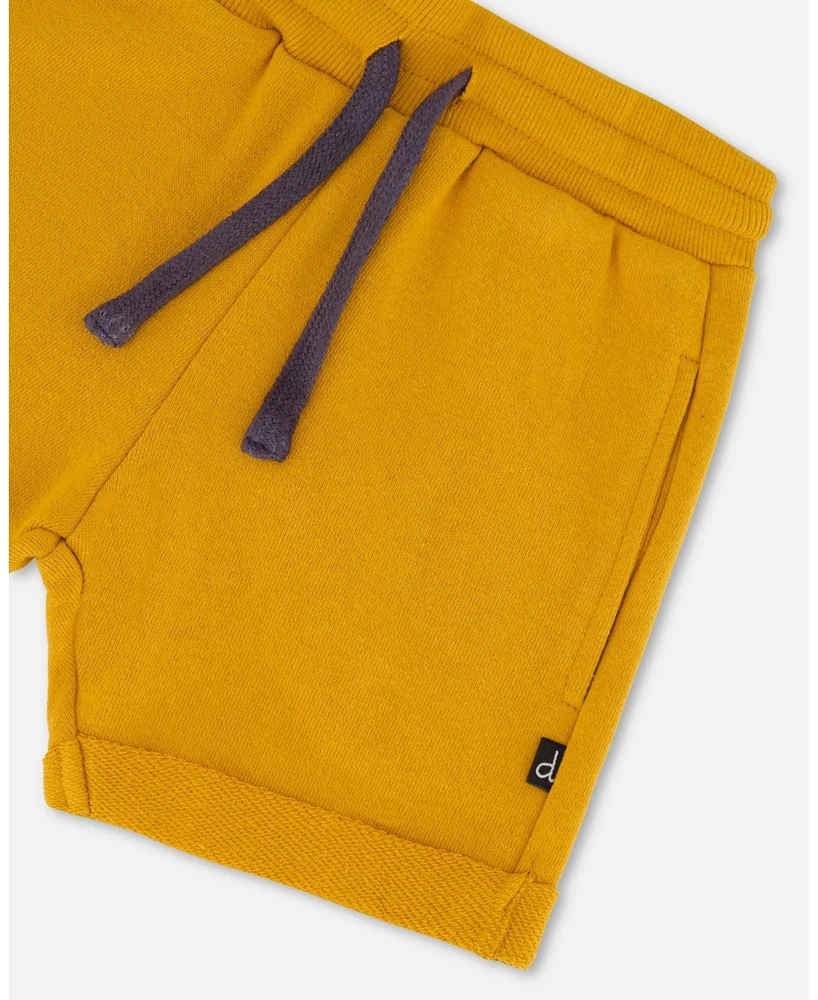 Deux par Baby Boys French Terry Short Vibrant Orange