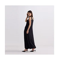 Reistor Women's Tie-Detail Maxi Dress