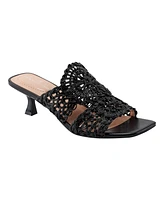 Bandolino Women's Melvana Woven Kitten Heel Sandals