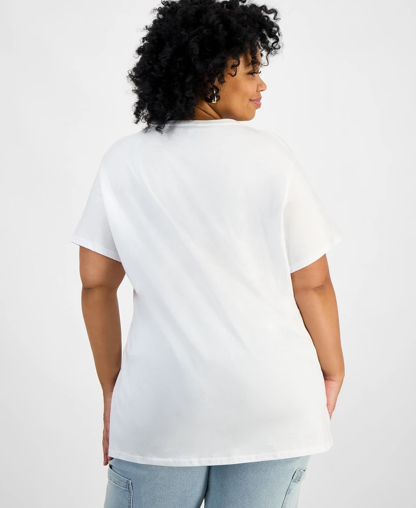 Hybrid Apparel Trendy Plus Cotton Whitney Houston Graphic Tee
