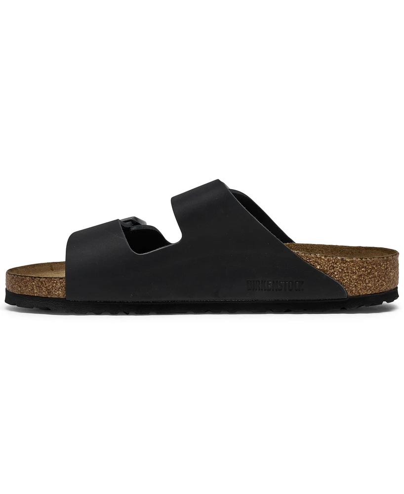 Birkenstock Men's Arizona Essentials Leather Two-Strap Sandals from Finish Line
