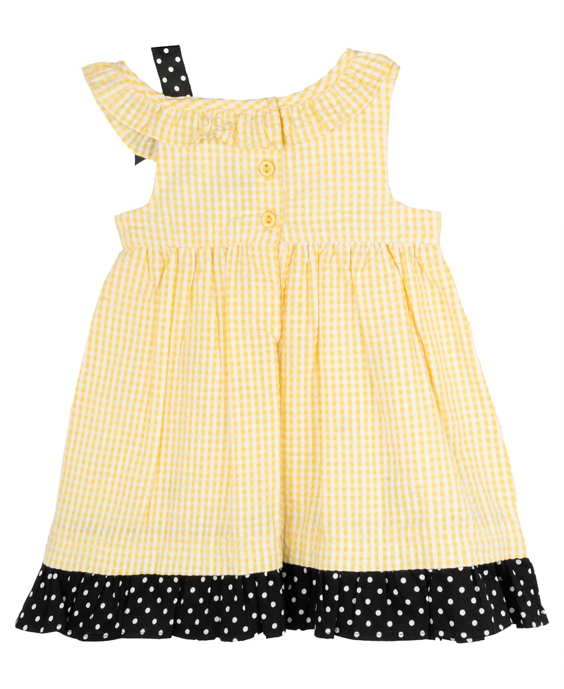 Rare Editions Baby Girls Bumble Bee Seersucker Dress