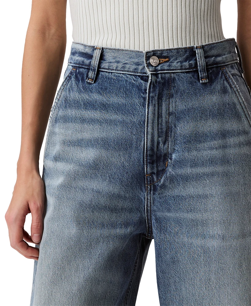 Calvin Klein Jeans Women's High Rise Barrel-Leg Rigid