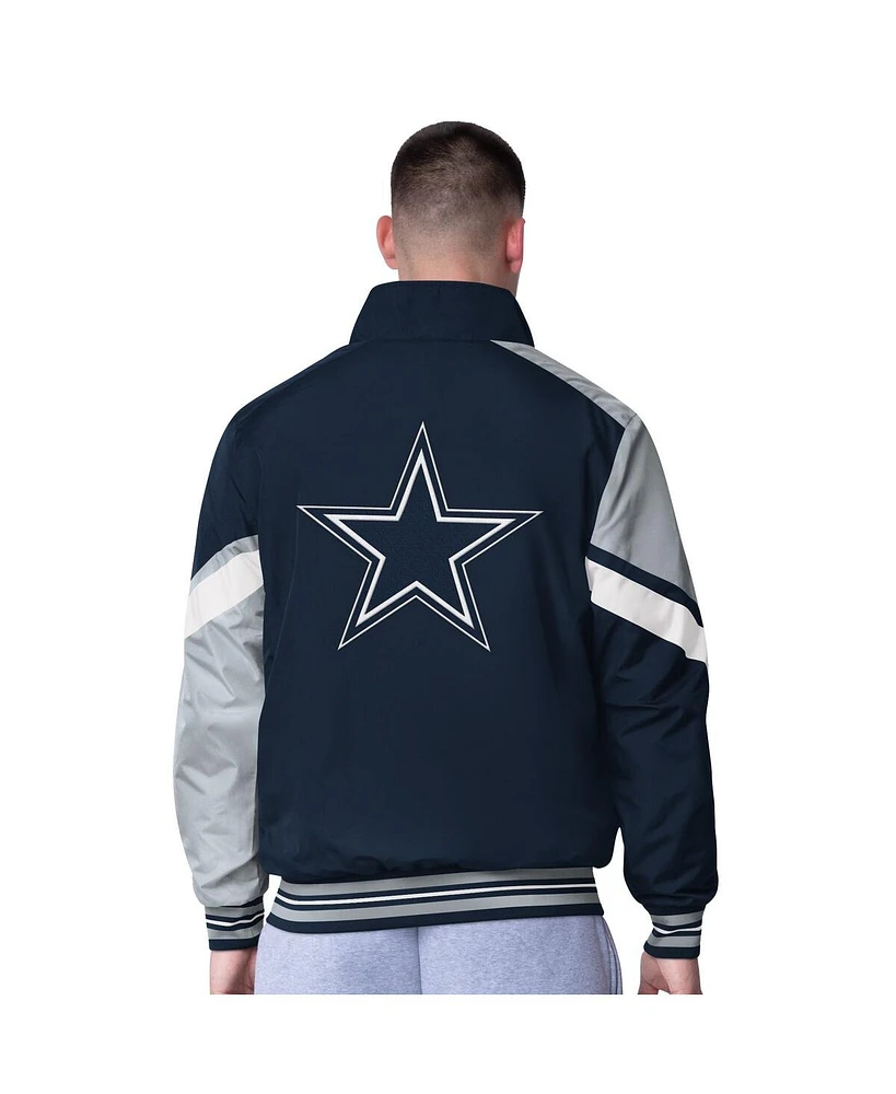 G-iii Sports by Carl Banks Men's Navy Dallas Cowboys Strong Arm Reversible Full-Zip Jacket