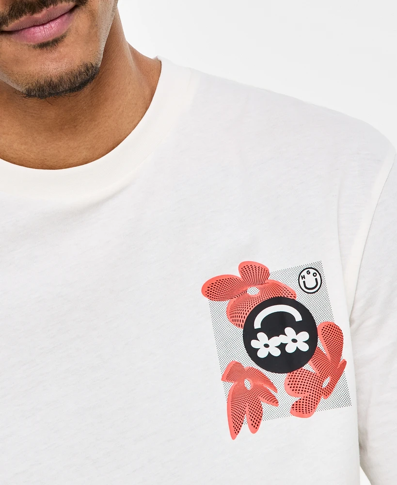 Hugo by Boss Men's Nufloro Crewneck Graphic T-Shirt