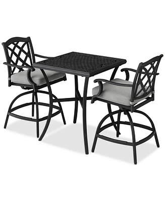 Wythburn 3-pc. Outdoor Bar Height Dining Set (32" Table & 2 Stools) , Created for Macy's