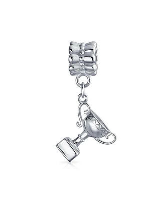 Bling Jewelry Sports Champion Trophy Dangle Charm Bead Sterling Silver European Bracelet