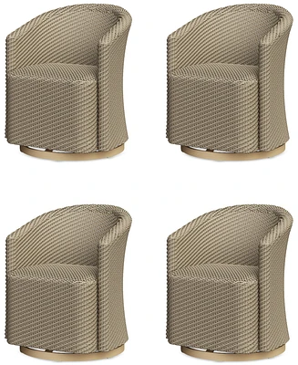 Reid Outdoor Dining 4pc Swivel Chair Set, Created for Macy's
