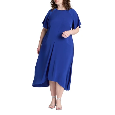 Eloquii Women's Seam Detail Relaxed Midi Dress