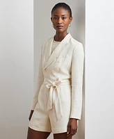 Lauren Ralph Lauren Women's Belted Double-Breasted Cady Romper