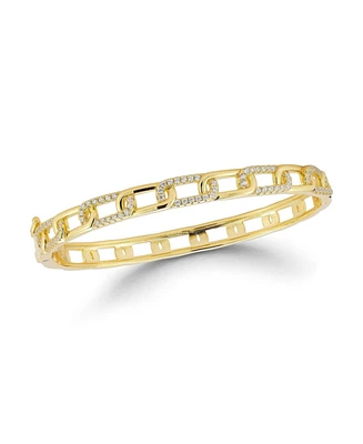 Rachel Zoe Sterling Silver Curb Chain Bangle Bracelet