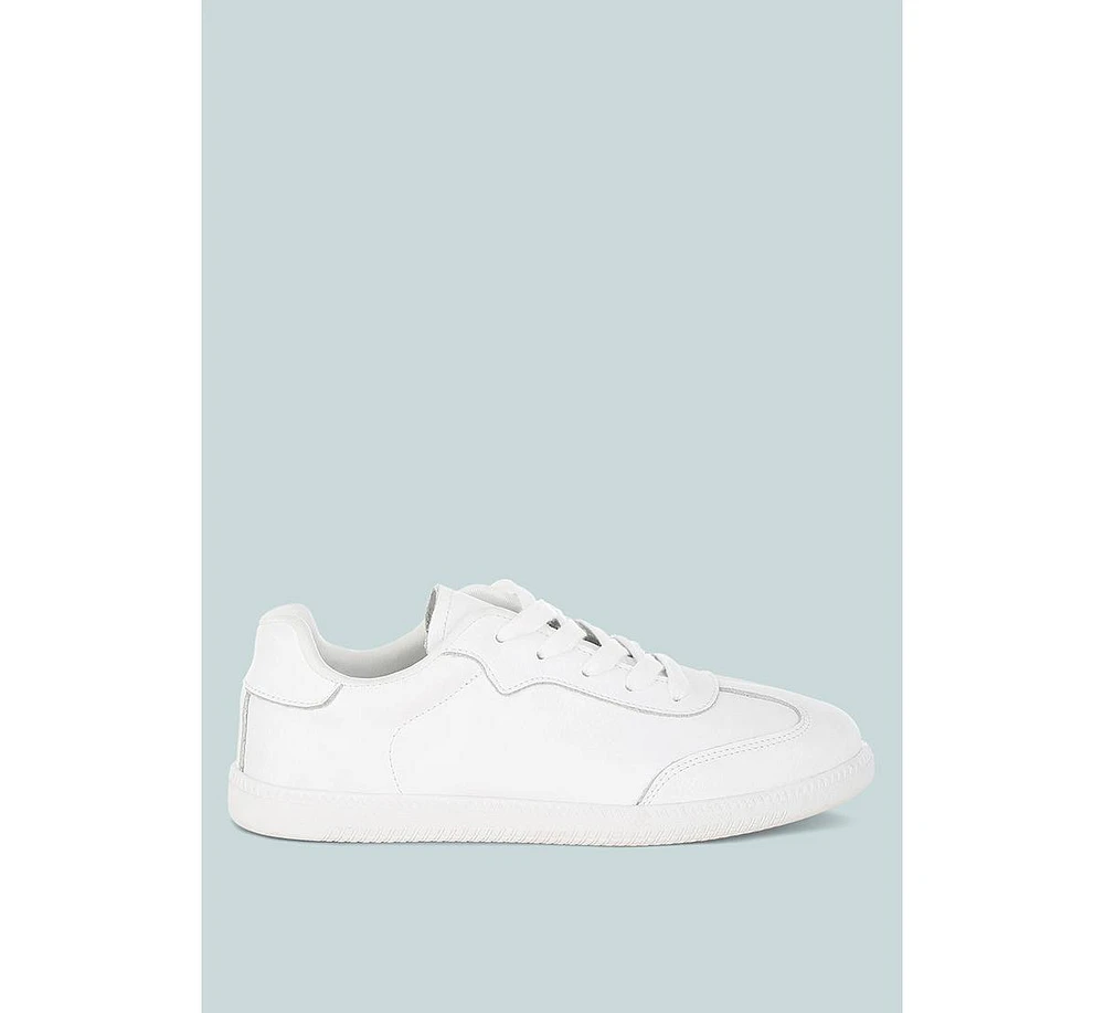 Bostonia Real Leather Casual Sneakers