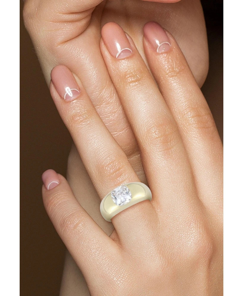 Rachel Zoe Sterling Silver Cushion Dome Ring