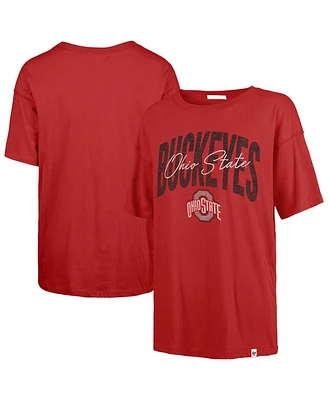 '47 Brand Women's Scarlet Ohio State Buckeyes Muse Sadie T-Shirt