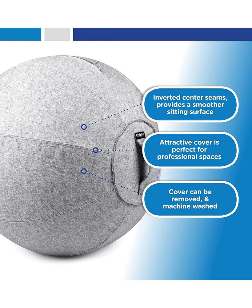 Bintiva Stability Ball with Felt Cover - 65cm