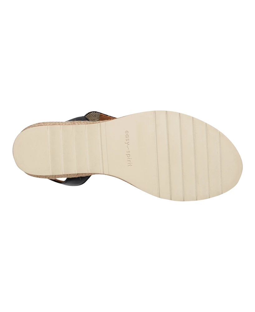 Easy Spirit Women's Sabina Strappy Low Wedge Sandals