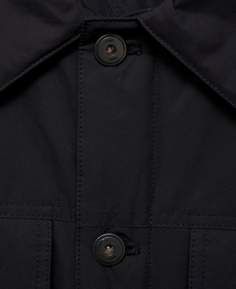 Mango Men's Water-Repellent Quilted Jacket