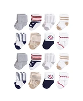 Little Treasure Baby Boys Cotton Rich Terry Socks 16-Pack