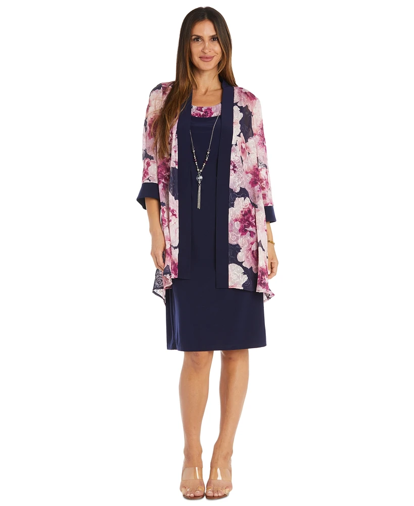 R & M Richards Women's 2-Pc. Chiffon Jacket & Sheath Dress