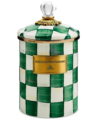 Mackenzie-Childs Emerald Check Medium Canister