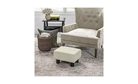 Footstool Ottoman – Small Padded Foot Rest for Living Room, Office, or Reading Nook